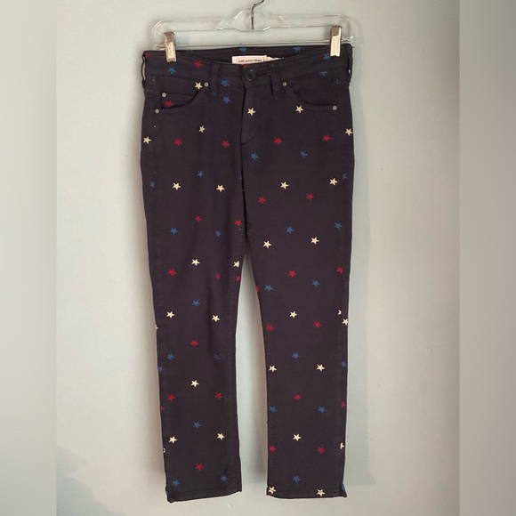 Isabel Marant Etoile Star Straight Leg Navy Crop Pants Size EUR 36/ US 4 - Picture 6 of 12